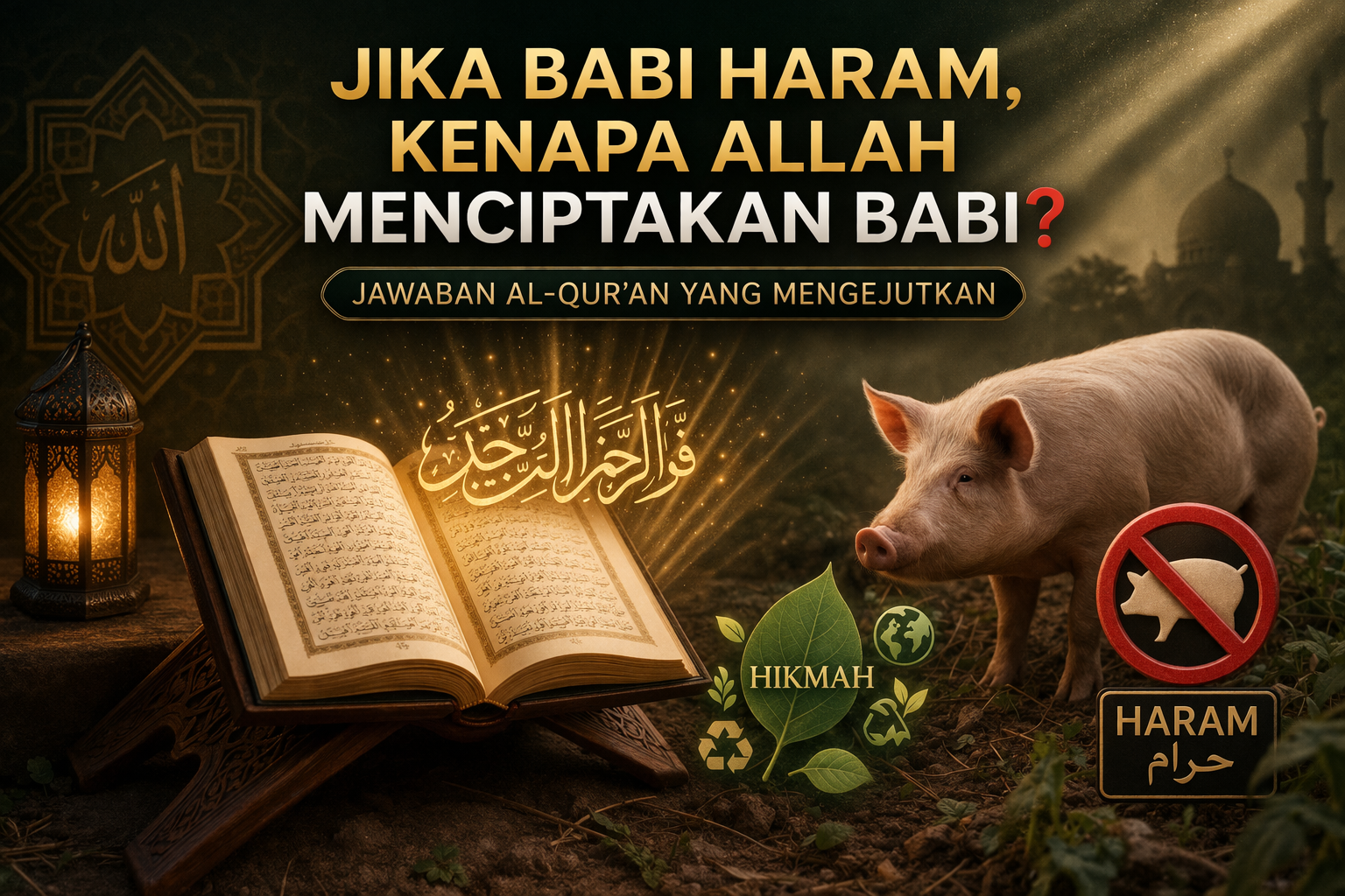 Jika babi haram, kenapa ciptaan-Nya_