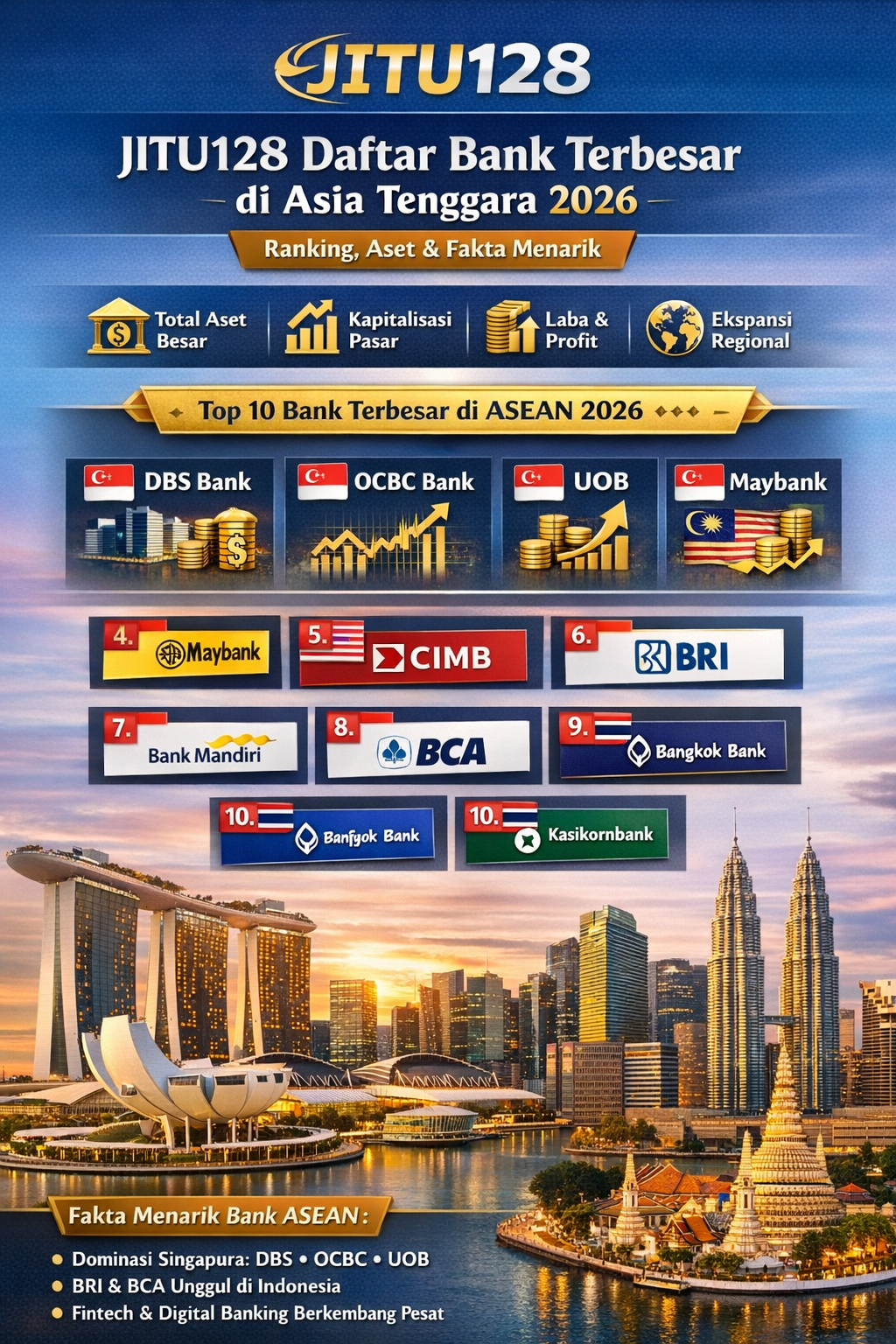 Daftar bank terbesar di ASEAN 2026